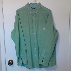 Chaps green long sleeve shirt.